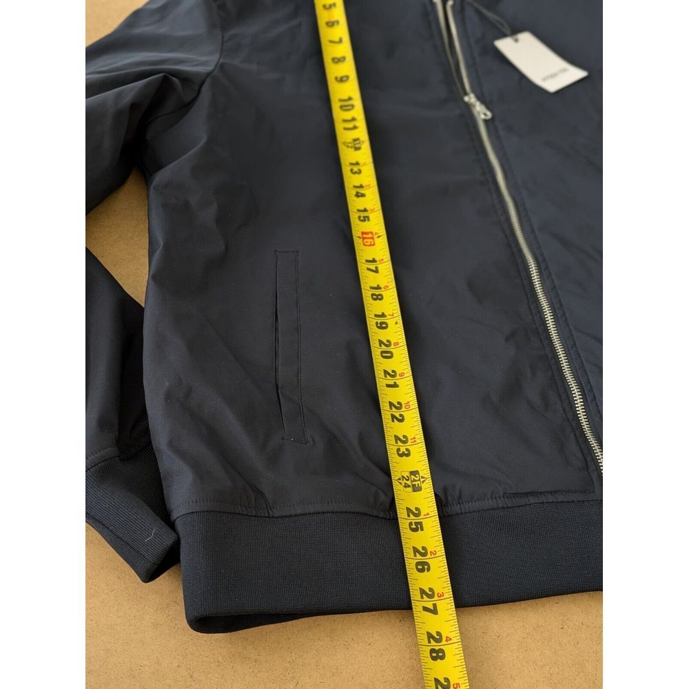Hyden Yoo Mens XL Classic Bomber Jacket Full Zip Black Long Sleeve - Picture 5 of 7